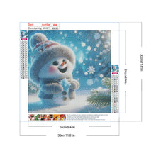 Load image into Gallery viewer, Snowman 30*30CM (canvas) Full Round Drill Diamond Painting
