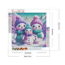 Load image into Gallery viewer, Snowman 30*30CM (canvas) Full Round Drill Diamond Painting
