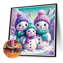 Load image into Gallery viewer, Snowman 30*30CM (canvas) Full Round Drill Diamond Painting
