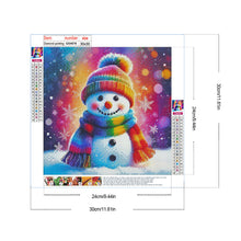 Load image into Gallery viewer, Snowman 30*30CM (canvas) Full Round Drill Diamond Painting
