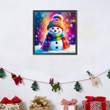 Load image into Gallery viewer, Snowman 30*30CM (canvas) Full Round Drill Diamond Painting
