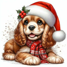 Load image into Gallery viewer, Christmas Puppy 30*30CM (canvas) Full Round Drill Diamond Painting
