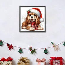 Load image into Gallery viewer, Christmas Puppy 30*30CM (canvas) Full Round Drill Diamond Painting
