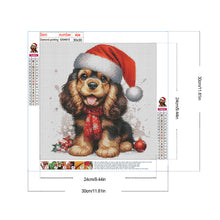 Load image into Gallery viewer, Christmas Puppy 30*30CM (canvas) Full Round Drill Diamond Painting
