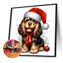 Load image into Gallery viewer, Christmas Puppy 30*30CM (canvas) Full Round Drill Diamond Painting
