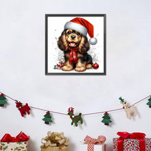 Load image into Gallery viewer, Christmas Puppy 30*30CM (canvas) Full Round Drill Diamond Painting
