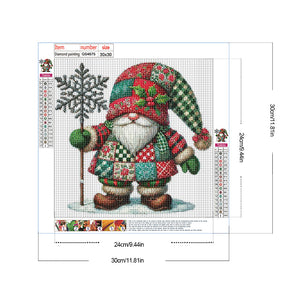 Christmas Gnome 30*30CM (canvas) Full Round Drill Diamond Painting