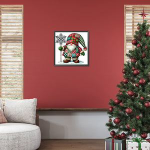 Christmas Gnome 30*30CM (canvas) Full Round Drill Diamond Painting