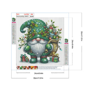 Christmas Gnome 30*30CM (canvas) Full Round Drill Diamond Painting