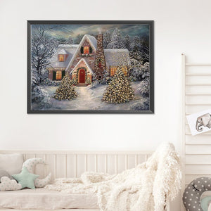 Christmas House 55*40CM (canvas) Full Square Drill Diamond Painting