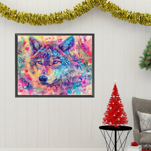 Color Wolf 50*40CM (canvas) Full Square Drill Diamond Painting