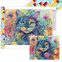 Load image into Gallery viewer, Colorful Cat 50*40CM (canvas) Full Square Drill Diamond Painting
