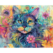 Load image into Gallery viewer, Colorful Cat 50*40CM (canvas) Full Square Drill Diamond Painting
