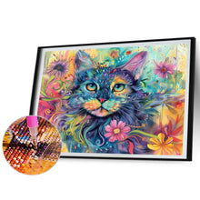 Load image into Gallery viewer, Colorful Cat 50*40CM (canvas) Full Square Drill Diamond Painting
