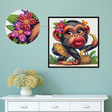 Load image into Gallery viewer, Funny Gorilla 30*30CM (canvas) Partial Special-Shaped Drill Diamond Painting
