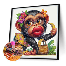 Load image into Gallery viewer, Funny Gorilla 30*30CM (canvas) Partial Special-Shaped Drill Diamond Painting
