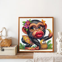 Load image into Gallery viewer, Funny Gorilla 30*30CM (canvas) Partial Special-Shaped Drill Diamond Painting
