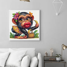 Load image into Gallery viewer, Funny Gorilla 30*30CM (canvas) Partial Special-Shaped Drill Diamond Painting
