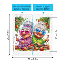 Load image into Gallery viewer, Cute Old Grandma 30*30CM (canvas) Partial Special-Shaped Drill Diamond Painting
