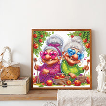 Load image into Gallery viewer, Cute Old Grandma 30*30CM (canvas) Partial Special-Shaped Drill Diamond Painting
