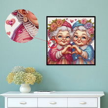 Load image into Gallery viewer, Cute Old Grandma 30*30CM (canvas) Partial Special-Shaped Drill Diamond Painting
