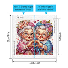 Load image into Gallery viewer, Cute Old Grandma 30*30CM (canvas) Partial Special-Shaped Drill Diamond Painting
