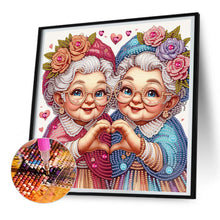 Load image into Gallery viewer, Cute Old Grandma 30*30CM (canvas) Partial Special-Shaped Drill Diamond Painting
