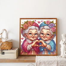 Load image into Gallery viewer, Cute Old Grandma 30*30CM (canvas) Partial Special-Shaped Drill Diamond Painting
