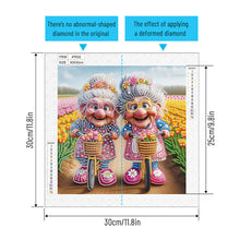 Load image into Gallery viewer, Cute Old Grandma 30*30CM (canvas) Partial Special-Shaped Drill Diamond Painting
