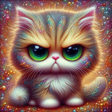 Load image into Gallery viewer, Big Eyed Cat 30*30CM (canvas) Full Round Drill Diamond Painting
