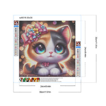 Load image into Gallery viewer, Big Eyed Cat 30*30CM (canvas) Full Round Drill Diamond Painting
