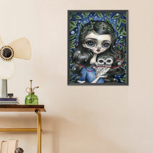 Load image into Gallery viewer, Owl Big Eyes Girl 40*50CM (canvas) Full Round Drill Diamond Painting
