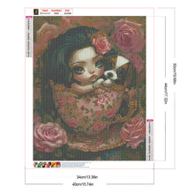 Load image into Gallery viewer, Porcelain Cup Dog And Girl 40*50CM (canvas) Full Round Drill Diamond Painting
