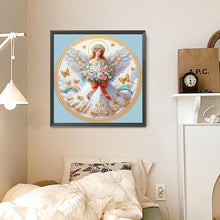 Load image into Gallery viewer, Angel Girl In White Holding Flowers 30*30CM (canvas) Full Round Drill Diamond Painting
