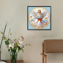 Load image into Gallery viewer, Angel Girl In White Holding Flowers 30*30CM (canvas) Full Round Drill Diamond Painting
