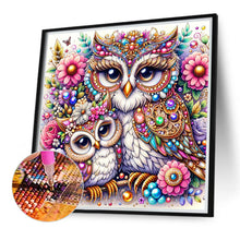 Load image into Gallery viewer, Pearl Double Owl 40*40CM (canvas) Full Round Drill Diamond Painting
