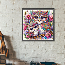 Load image into Gallery viewer, Pearl Double Owl 40*40CM (canvas) Full Round Drill Diamond Painting
