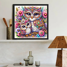 Load image into Gallery viewer, Pearl Double Owl 40*40CM (canvas) Full Round Drill Diamond Painting
