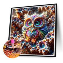 Load image into Gallery viewer, Patterned Cat-Eye Owl 40*40CM (canvas) Full Round Drill Diamond Painting
