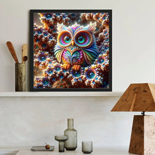 Load image into Gallery viewer, Patterned Cat-Eye Owl 40*40CM (canvas) Full Round Drill Diamond Painting
