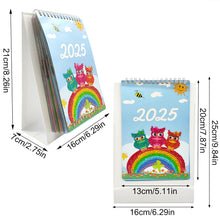 Load image into Gallery viewer, Paper Special Shaped Rainbow Owls 5D DIY Manual Monthly Calendar for Bedroom
