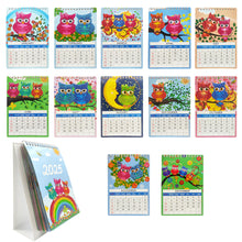 Load image into Gallery viewer, Paper Special Shaped Rainbow Owls 5D DIY Manual Monthly Calendar for Bedroom
