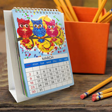 Load image into Gallery viewer, Paper Special Shaped Rainbow Owls 5D DIY Manual Monthly Calendar for Bedroom
