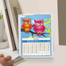 Load image into Gallery viewer, Paper Special Shaped Rainbow Owls 5D DIY Manual Monthly Calendar for Bedroom
