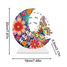 Load image into Gallery viewer, Acrylic Special Shaped Flower Butterfly Diamond Art Desktop Perpetual Calendar
