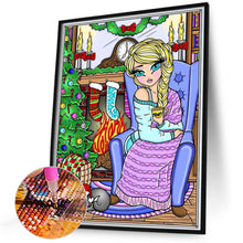 Load image into Gallery viewer, Christmas Blonde Girl 40*50CM (canvas) Full Round Drill Diamond Painting
