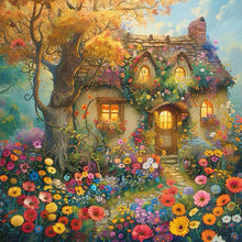 Load image into Gallery viewer, A Quaint Cottage Among Flowers 30*30CM (canvas) Full Round Drill Diamond Painting
