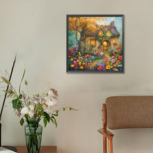 Load image into Gallery viewer, A Quaint Cottage Among Flowers 30*30CM (canvas) Full Round Drill Diamond Painting
