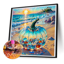 Load image into Gallery viewer, Beach Glass Pumpkin 30*30CM (canvas) Full Round Drill Diamond Painting
