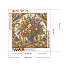 Load image into Gallery viewer, Embossed Vase With Flowers 30*30CM (canvas) Full Round Drill Diamond Painting
